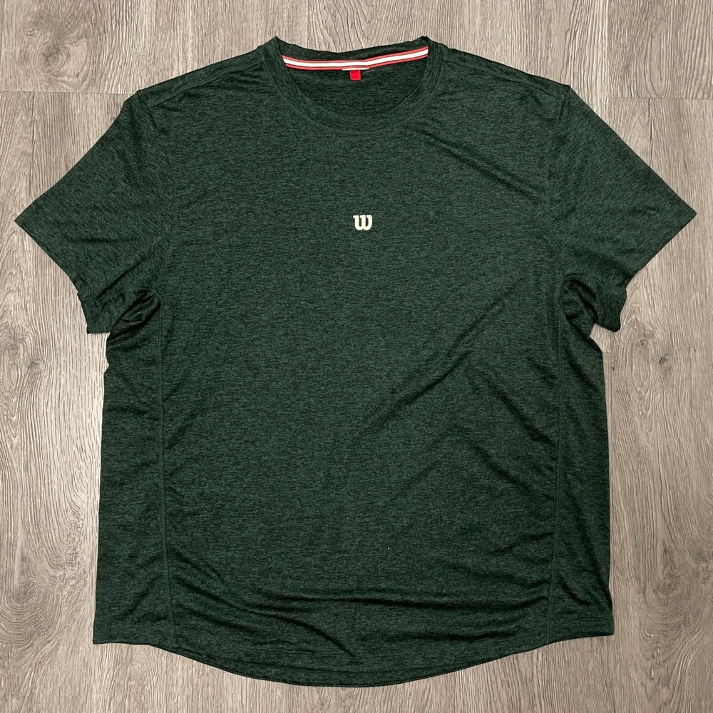 Wilson T-Shirt Mens XL Green Everyday Performance Activewear Tennis Pickleball
